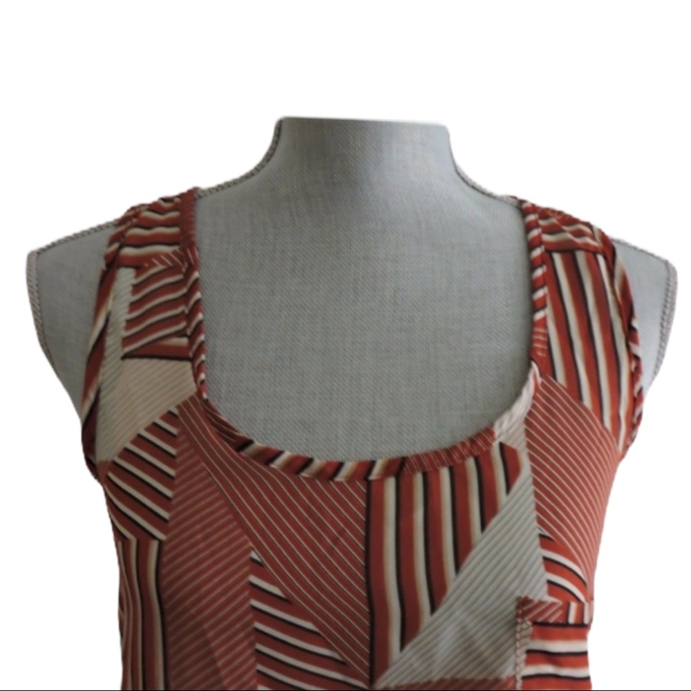 Mine Sheer Geometric Tank Top Shirt Small - Picture 3 of 6